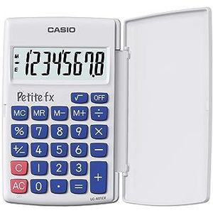 Casio LC-401LV-WE-BOITE rekenmachine voor school, basisschool, wit