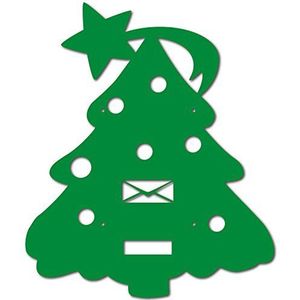 Alubox 08MIAPLALBNATCOMVE wissellijst voor brievenbus MIA met kerstboom, groen