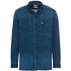 camel active Shirt met lange mouwen, nachtblauw, M