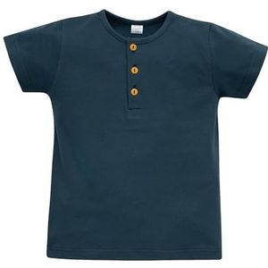 Pinokio Baby-jongens-poloshirt met korte mouwen, Navy Blue Secret Forest, 74 cm
