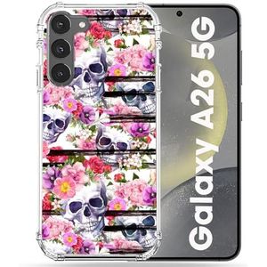 Cokitec Versterkte hoes voor Samsung Galaxy A26 5G doodshoofd patroon