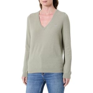 Extra fijne lamswolmix met V-hals, Faded Sage, XS