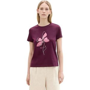 TOM TAILOR T-shirt voor dames, 35796 - Blackberry, XXL