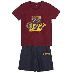 CERDÁ LIFE'S LITTLE MOMENTS - Zomerset voor jongens van Harry Potter van 100% katoen en bestaande uit shorts en T-shirt met korte mouwen. Officiële Warner Bros-licentie, Donker Rood, 10 años