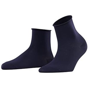 FALKE Dames katoen Touch korte sokken - katoenmix, blauw (Dark Navy 6379), UK 2.5-5 (Fabrikant maat: 35-38), 1 paar
