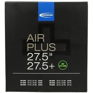 Schwalbe Air Plus, Camera d'Aria per Bicicletta. Unisex Adulto, Nero, Taglia Unica