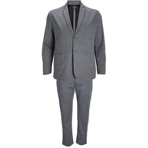 JACK&JONES PLUS Heren JPRBLABECK Suit PLS pak, grijs melange, 4XL, gemengd grijs