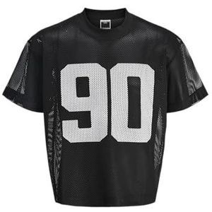 JACK & JONES Heren Jcoenergize Big Mesh Tee Ss Crew Neck, zwart, XS
