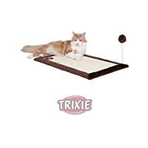 Trixie 4323 krabmat met pluche rand, 70 × 45 cm, natuur/bruin