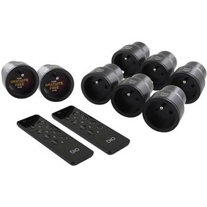 DiO Connected Home Set 8 nano-stopcontacten aan/uit + 2 4-kanaals afstandsbedieningen - DiO 1.0