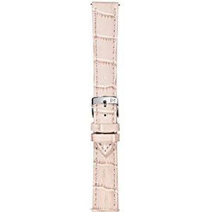 Morellato Easy Click armband voor dames en heren, van echt kalfsleer, alligator-print, A01X5203480, Roze, 18mm, riem