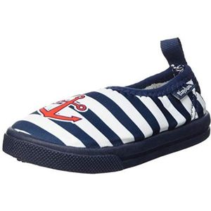 Playshoes Unisex aqua-schoenen slippers Maritim, blauw, wit, 22/23 EU