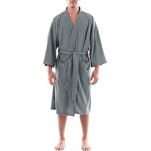 Fruit of the Loom Wafel kimono badjas voor heren, Grijze Hei, One size