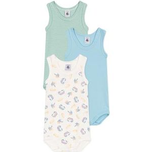 Petit Bateau Mouwloze body (3-pack), uniseks, Versie 1., 3 Maanden