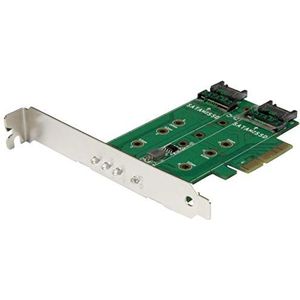 StarTech.com 3-Port M.2 SSD (NGFF) Adapter Kaart- 1 x PCIe (NVMe) M.2, 2 x SATA III M.2 - PCIe 3.0 (PEXM2SAT32N1)