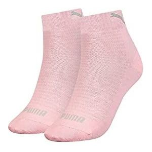 PUMA Quarter sokken voor dames, verpakking van 2 stuks, roze, 38 EU