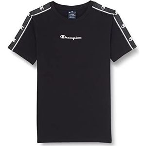 Champion Legacy American Tape-Small Logo S/S T-shirt, zwart, 5-6 jaar kinderen en jongens