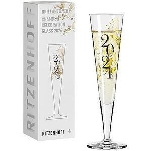 RITZENHOFF 1079014 champagneglas 200 ml - Serie Brillantnacht - Celebration Glass 2024 met echt goud - Made in Germany