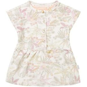 Noppies Baby Girls Dress Nambe speeljurk met korte mouwen, all-over print, Pristine N021, 80 cm