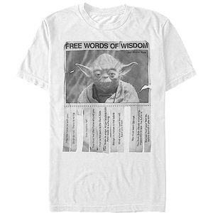 Star Wars ر ار ا ا ا Camiseta Wisdomstar Wars Woorden van wijsheid T-Shirt, Kleur: wit, M