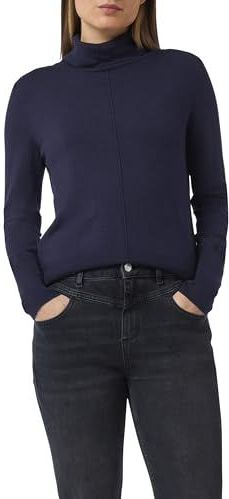 comma casual identity - Trui - Marine - Aansluitende Pasvorm - Lange Mouw