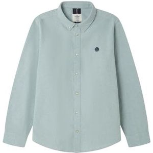 Springfield LS Oxford geborsteld shirt met elleboogpads, groen, 11-12 voor kinderen