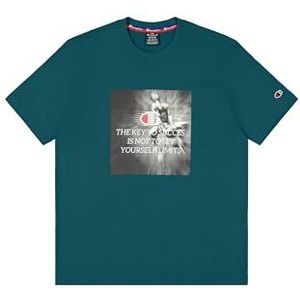 Champion Legacy Modern Sport (220374) - PRO Jersey (220g) Graphic SS Crewneck T-shirt, flessengroen (HLG), L Modern Sport Heren FW24, Groene fles (helg), L