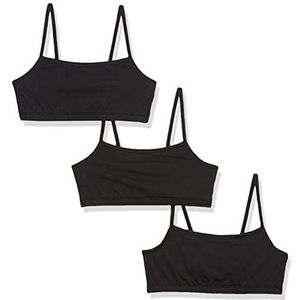 Hanes Bralette van katoen, beha, zwart-3-pack, L dames, zwart, 3 stuks, L