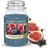 Yankee Candle-geurkaars | Mulberry & Fig Delight Large Jar | Brandduur: tot wel 150 uur