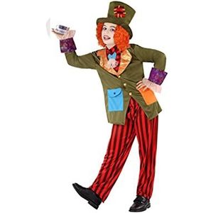Atosa 61291 Kostuum Mad Hatter Man Multicolor Alice in Wonderland, jongen, 3-4 jaar
