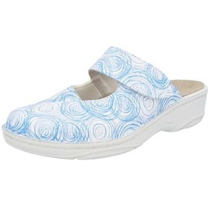 Berkemann Heliane Pantoffels voor dames, wit lichtblauw, 36.50 EU