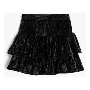 Koton Rok met elastische taille voor meisjes, zwart (999), 11-12 Jaar