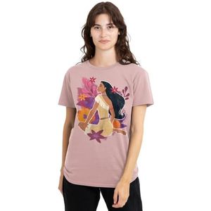 Pocahontas Flowers dames T-shirt, roze, medium, roze, M