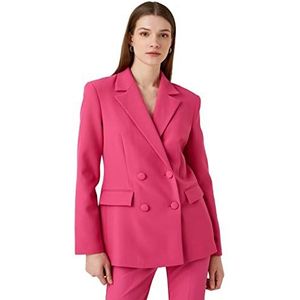 Koton Dames Pocket Detail Wrapped Blazer Jacket, roze (259), 42