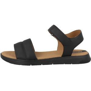 Geox D DANDRA C Slide Sandalen voor dames, zwart, 40 EU, zwart, 40 EU