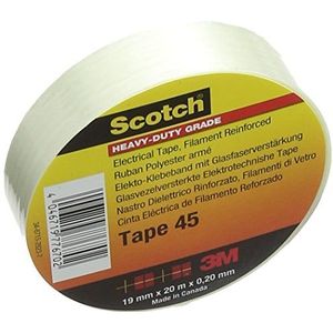 3M 451920 Scotch glasvezel versterkte polyesterband, 19 mm x 20 m, 0,2 mm, transparant (pak van 20)