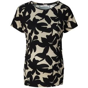 Noppies Maternity Ilya Tee T-shirt voor dames, korte mouwen, all-over print, Black - P090, L