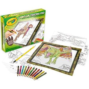 CRAYOLA - Lichtbord dinosaurus, Light Up Tracing Pad dinosaurus, voor vrije tijd en reizen, cadeau-idee, 74-7497