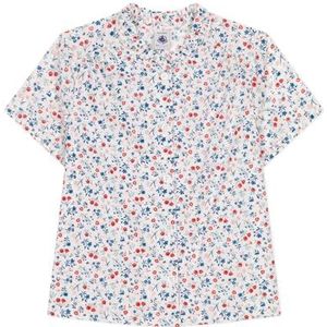 Petit Bateau Blouse met korte mouwen voor meisjes en jongens, Wit/Veelkleurig., 3 jaar