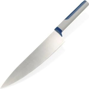 Tasty Koksmes 20 cm, roestvrij staal, scherp mes, duurzaam keukenmes met ergonomische soft-touch handgreep (kleur: blauw, grijs, zilver)