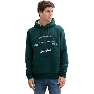TOM TAILOR Sweatshirt voor heren, 10834 - Deep Green Lake, L