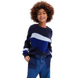 Jacquard - Gebreide Trui - Veelkleurig - Lange Mouwen - Ronde Hals