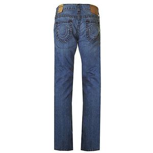 True Religion Heren Straight Leg Jeans Geno, blauw (blauw Cfhm)., 33W x 34L