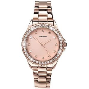 Sekonda 4253.27 Dames Horloge, rosegouden armband/Rose wijzerplaat, Rosegoud vergulde armband/rosegouden wijzerplaat