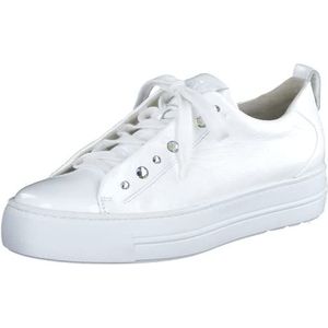 Paul Green Veterschoenen voor dames, comfortabele schoenen, Knautslak White, 38 EU