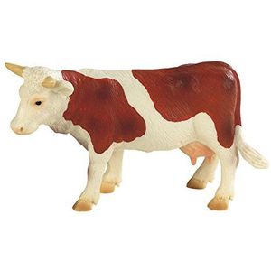 Bullyland 62610 Speelfiguur, koe fanny bruin, wit, ca. 12 cm groot, liefdevol met de hand geschilderd figuur, PVC-vrij, leuk cadeau voor jongens en meisjes om fantasierijk te spelen.