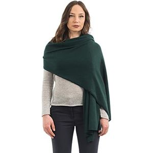 Dalle Piane Cashmere - Stola van gemengd kasjmier - Made in Italy - Dames, Kleur: Groen, Eén grootte