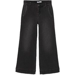 NAME IT Girl Jeans Wide Leg, zwart denim, 152 cm