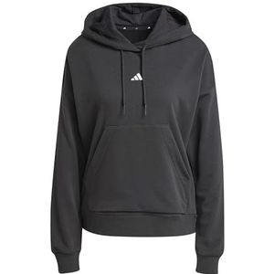 adidas - ESSENTIALS SMALL LOGO FRENCH TERRY HOODIE - Black - Katoen