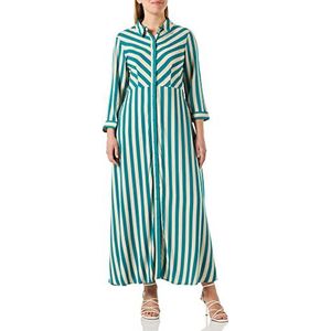 YAS Yassavanna lange shirtjurk S. Noos jurk voor dames, Deep Lak/Stripes: cement, XL